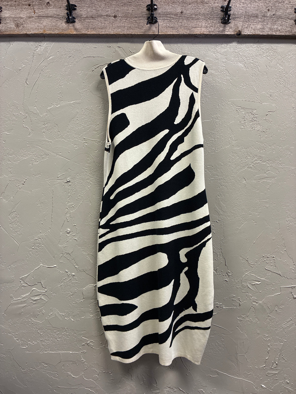 Sleeveless Mock Neck Midi Dress