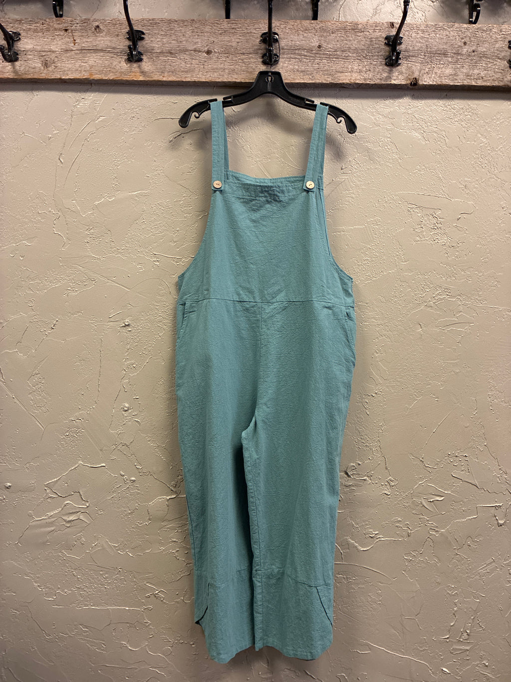 Wide-Leg Crop Overalls