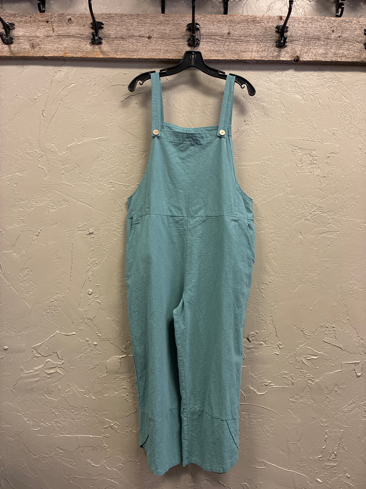 Wide-Leg Crop Overalls