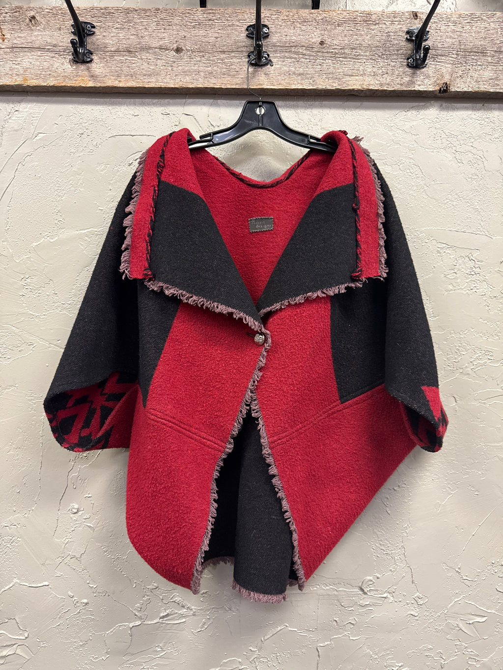 Raven Designs Color Block Cape Jacket
