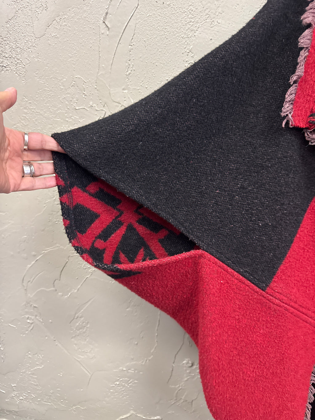 Raven Designs Color Block Cape Jacket