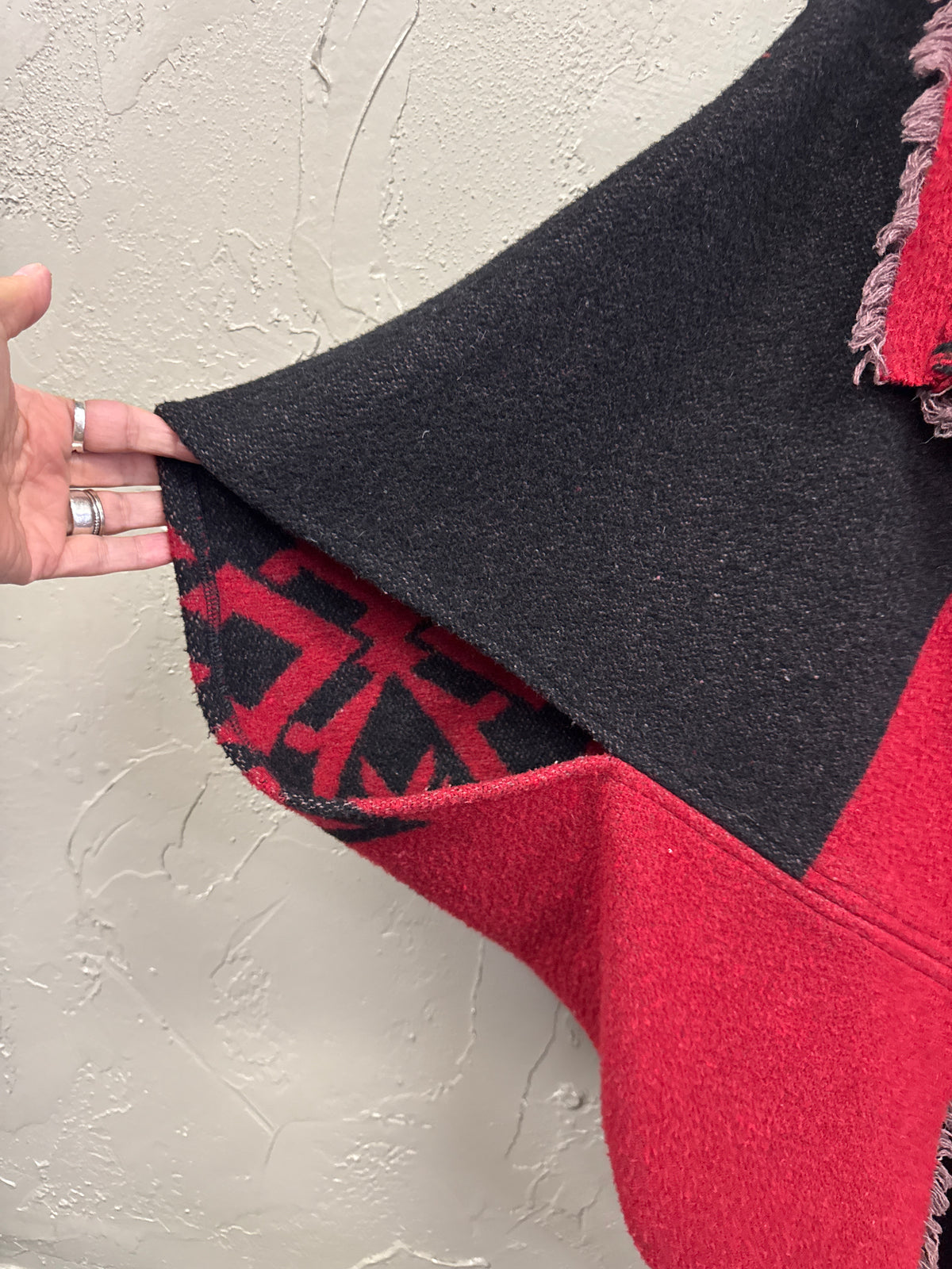 Raven Designs Color Block Cape Jacket