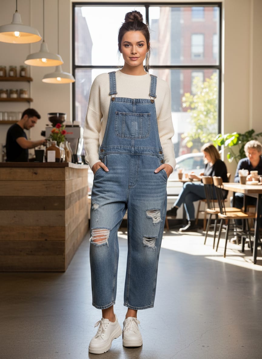 Easel Distressed Oversized Bibs
