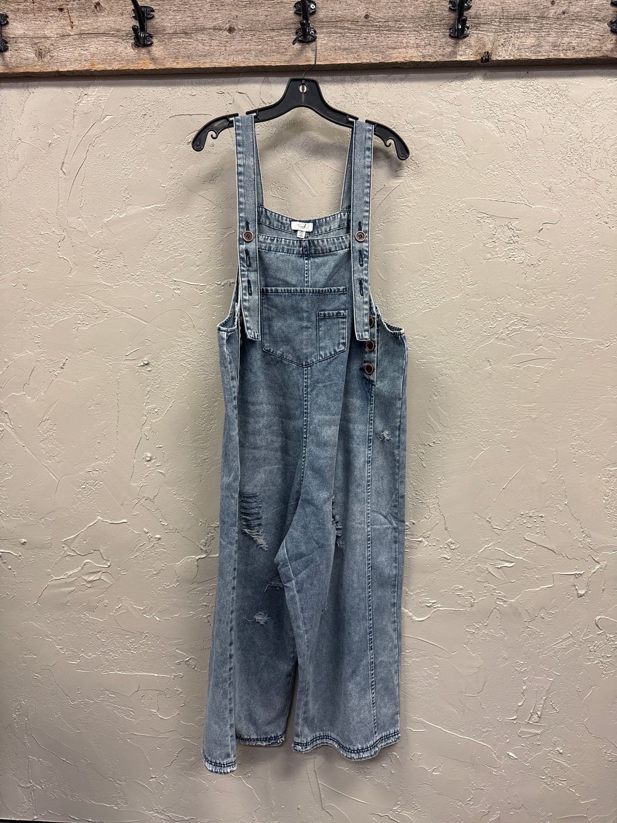 Easel Distressed Oversized Bibs