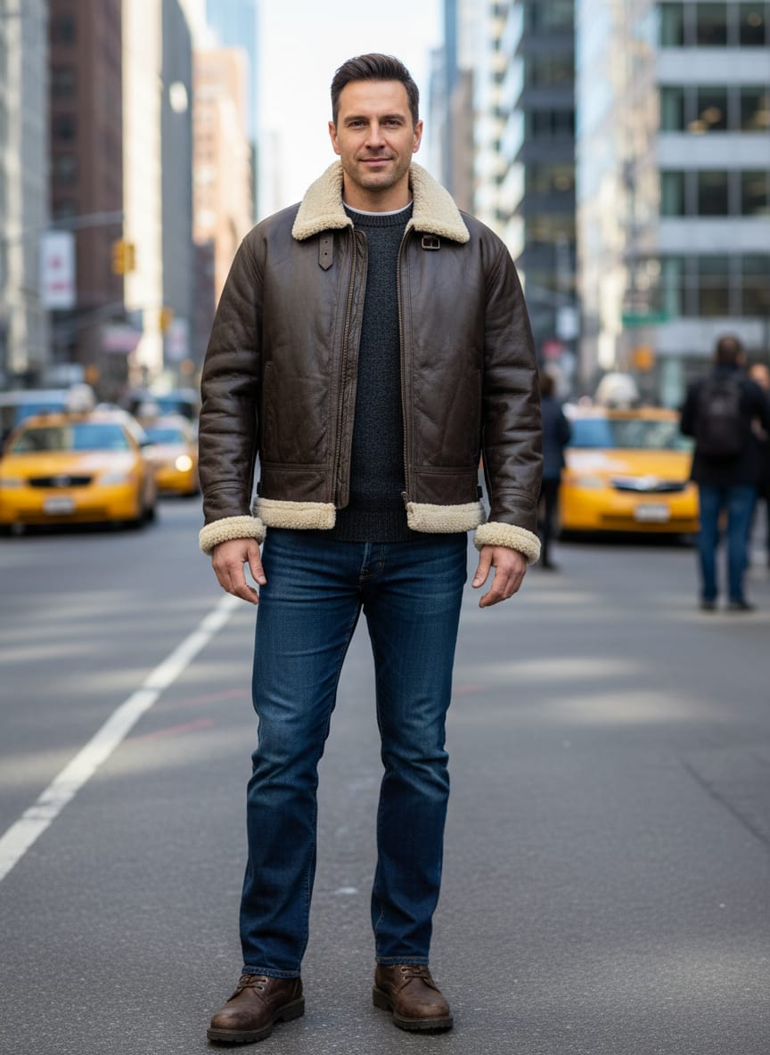Vtg Wilsons Leather B-3 Bomber Jacket