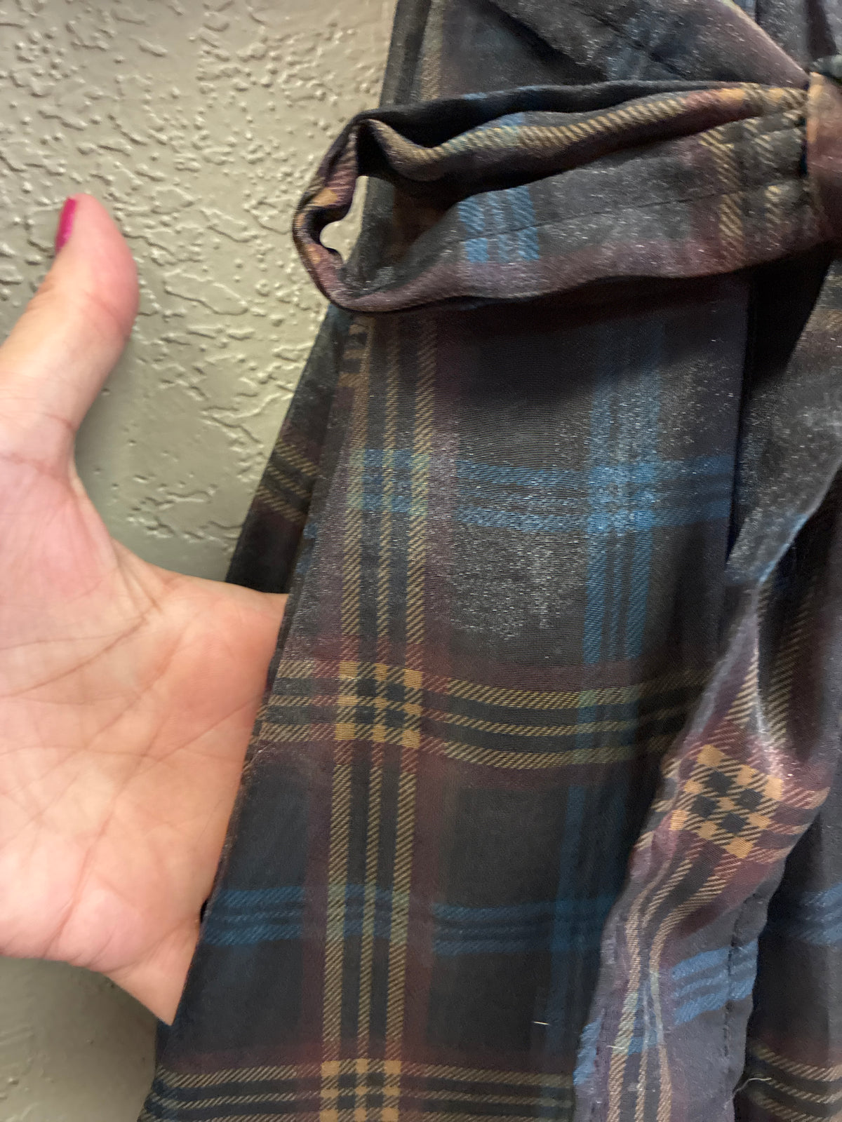 Porridge Sheer Plaid Trench Coat (org$138)