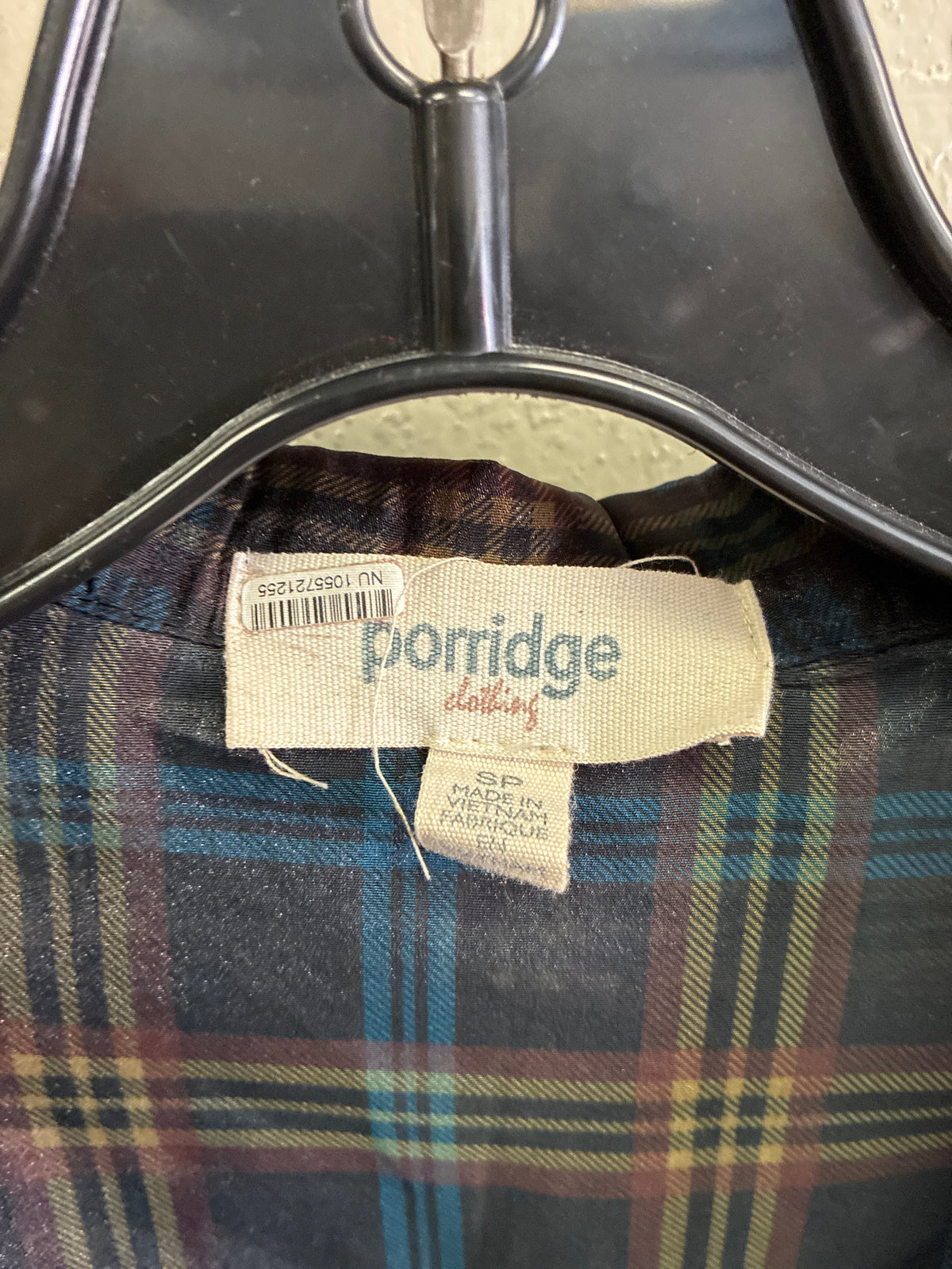 Porridge Sheer Plaid Trench Coat (org$138)