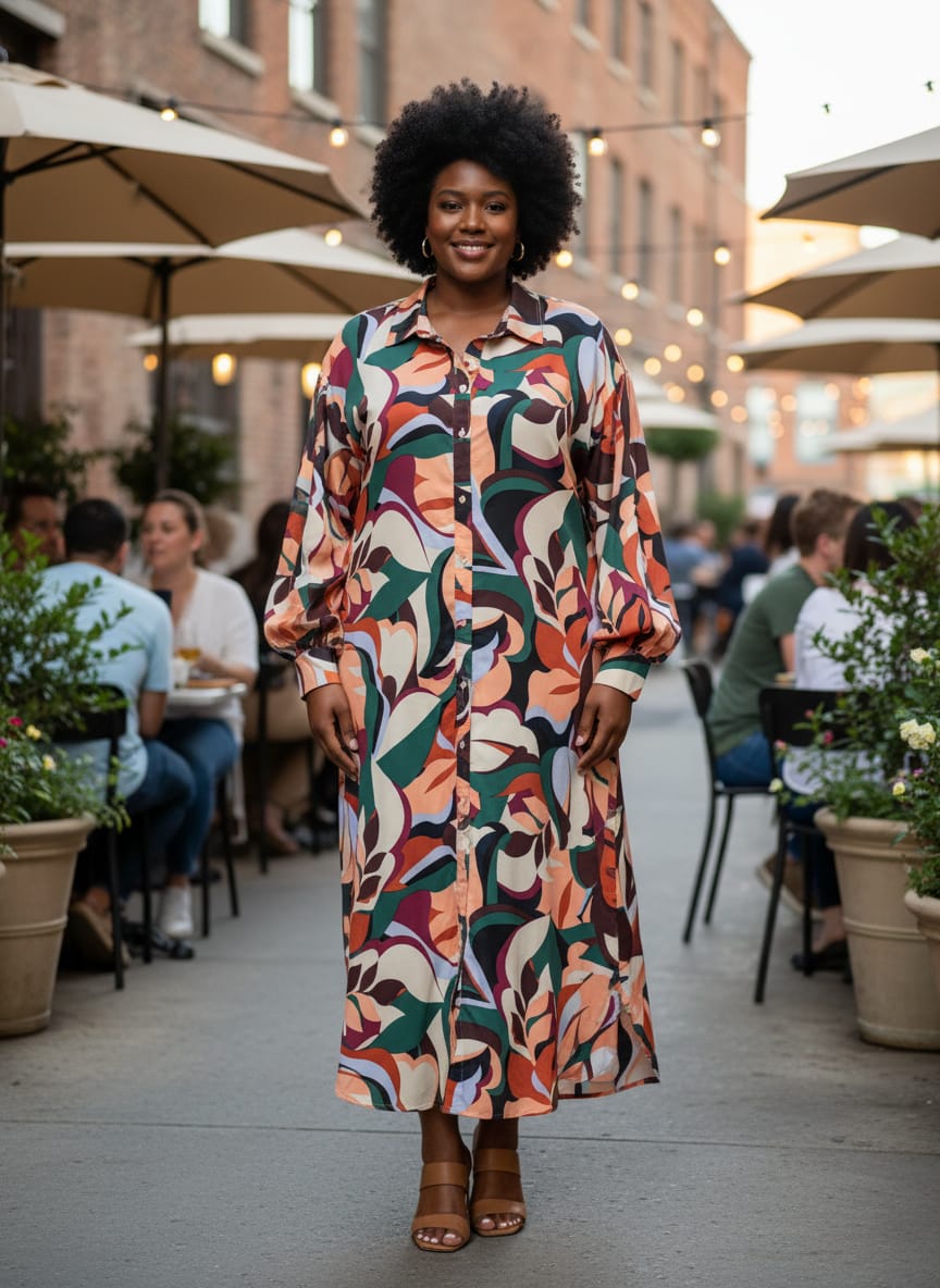 Truly 4 You Button-Down Shirt Dress