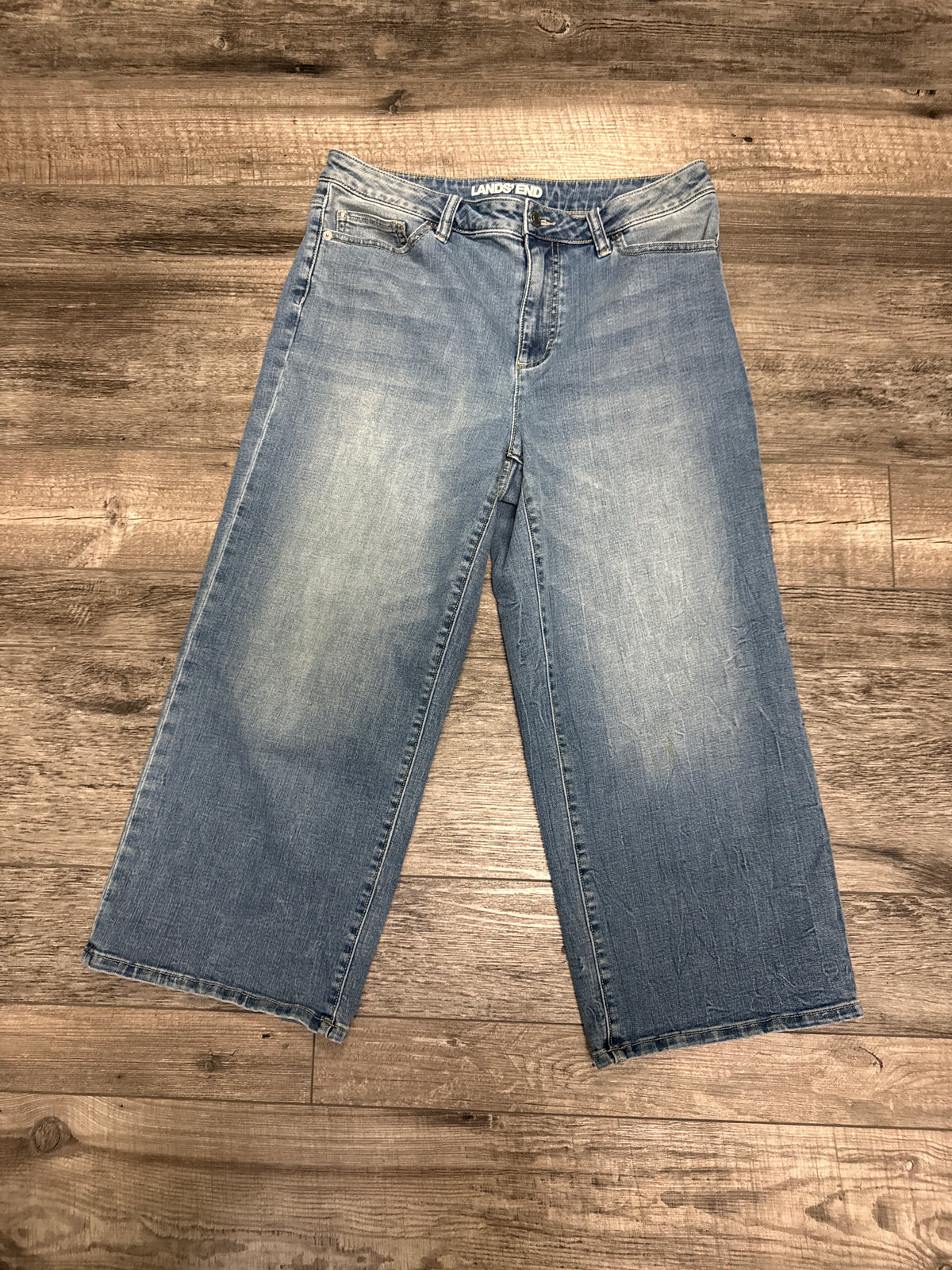 Lands End Mid-Rise Culotte Jeans (org$90)