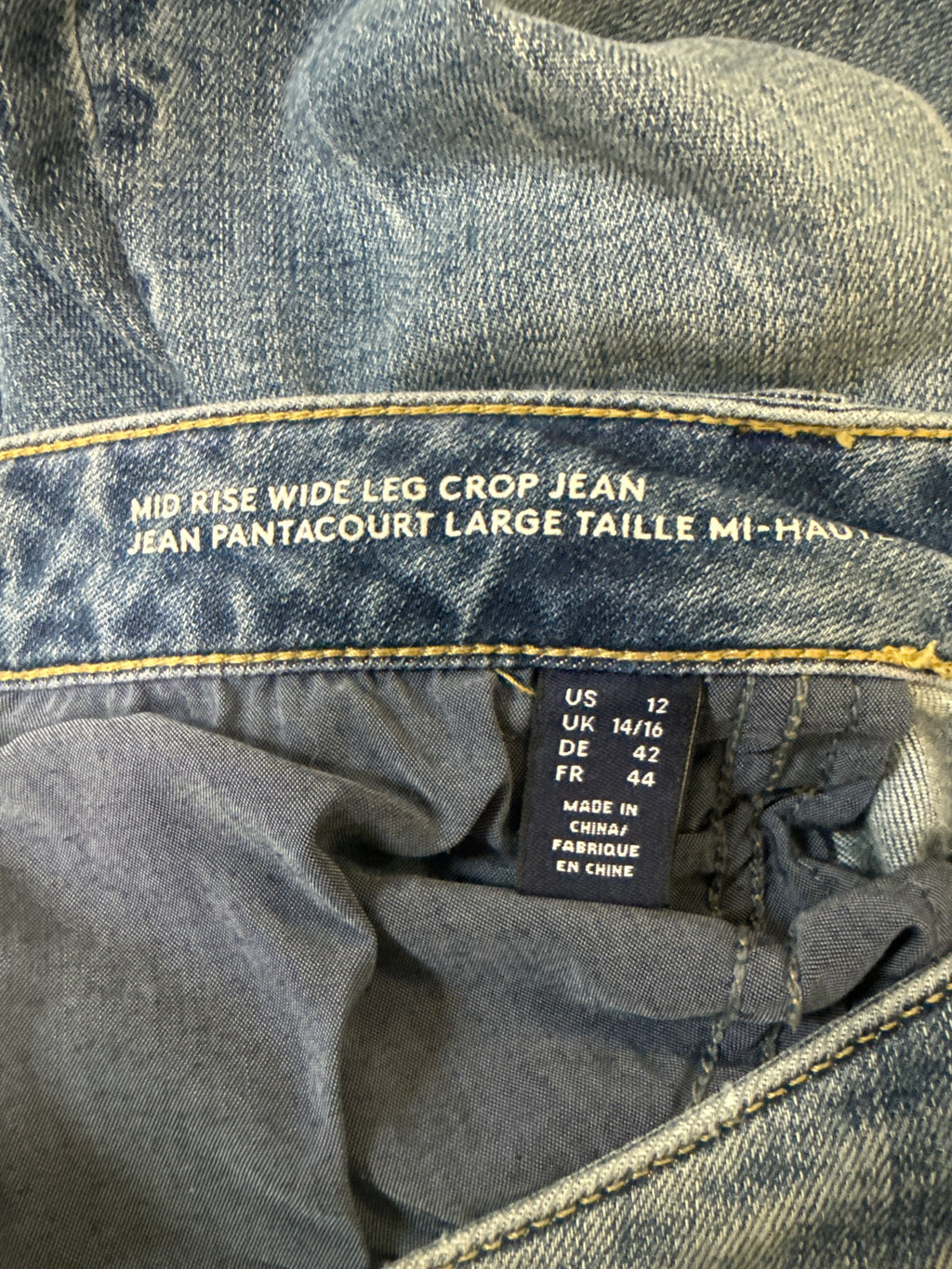 Lands End Mid-Rise Culotte Jeans (org$90)