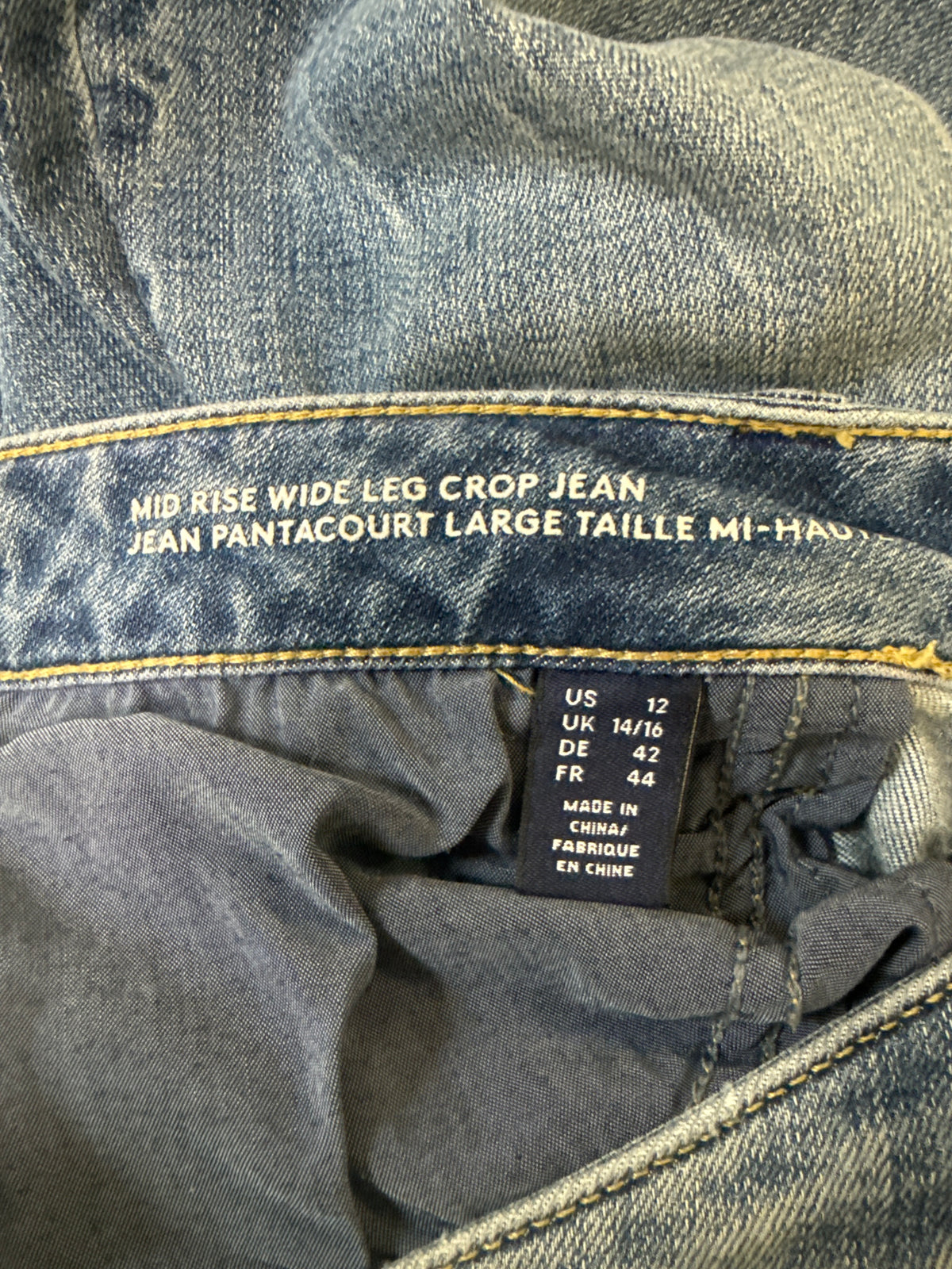 Lands End Mid-Rise Culotte Jeans (org$90)