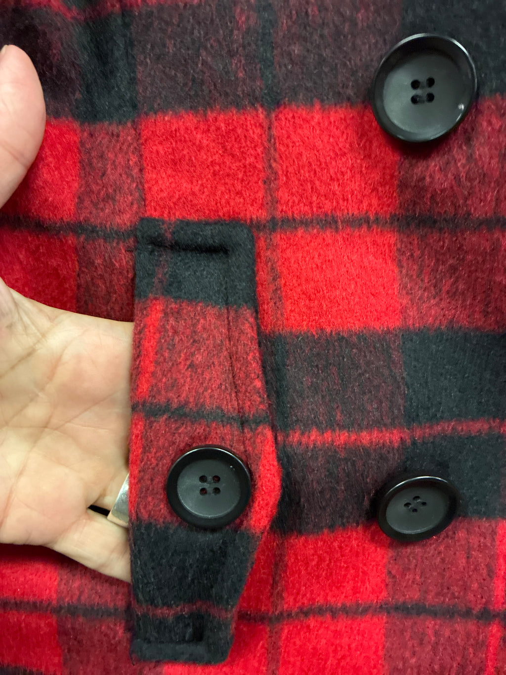 NWT NY&Co Buffalo Plaid Pea Coat (org$130)