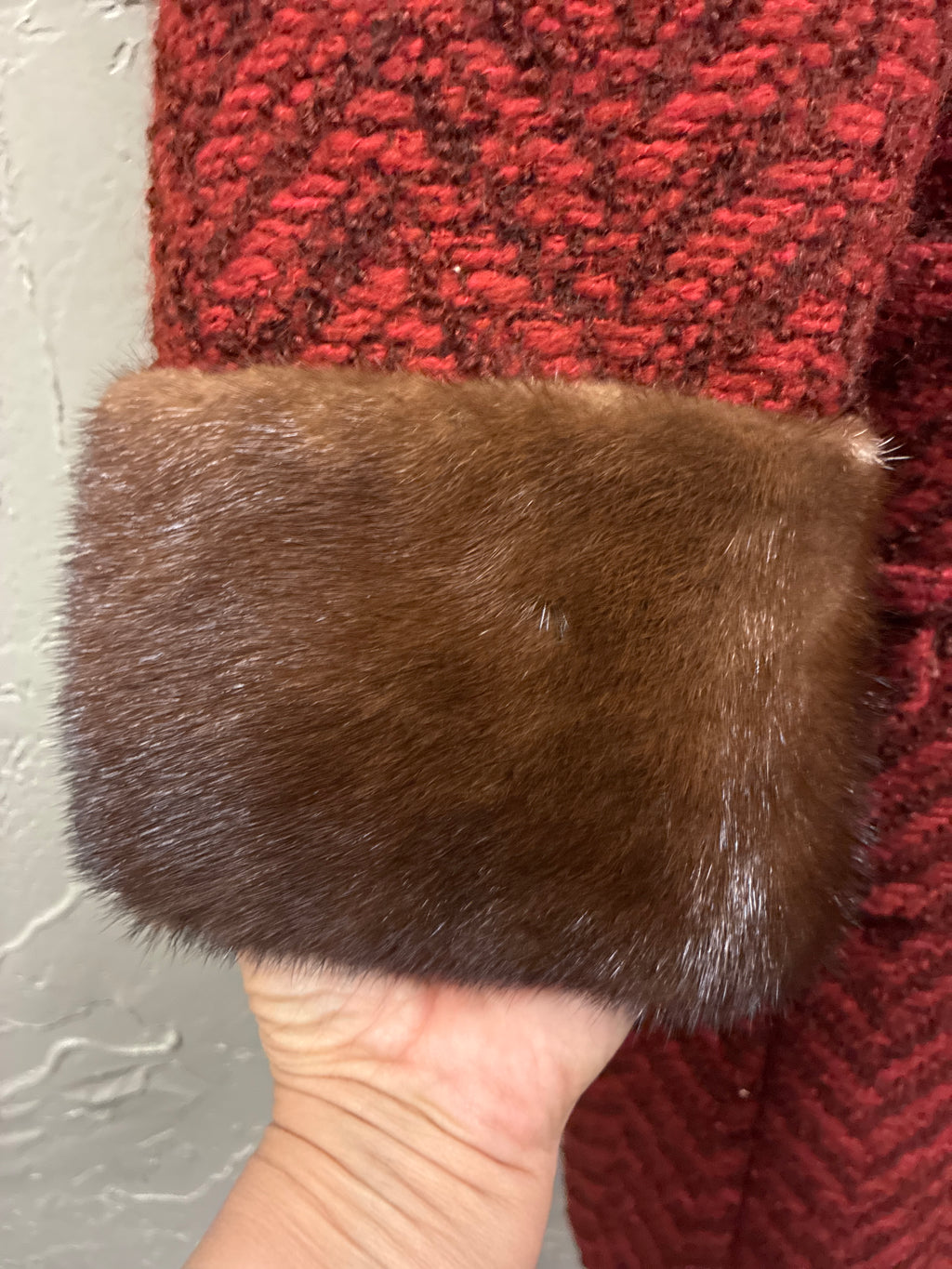 Vtg 60s Michel Daniel Tweed Coat