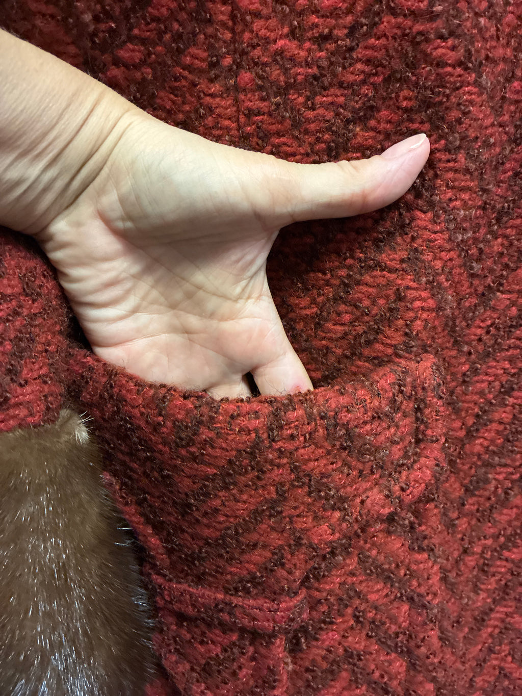 Vtg 60s Michel Daniel Tweed Coat