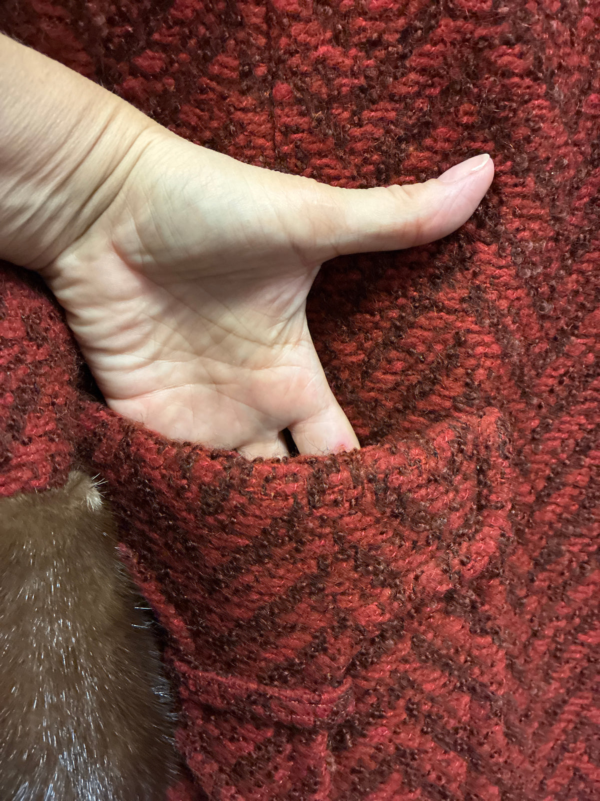 Vtg 60s Michel Daniel Tweed Coat