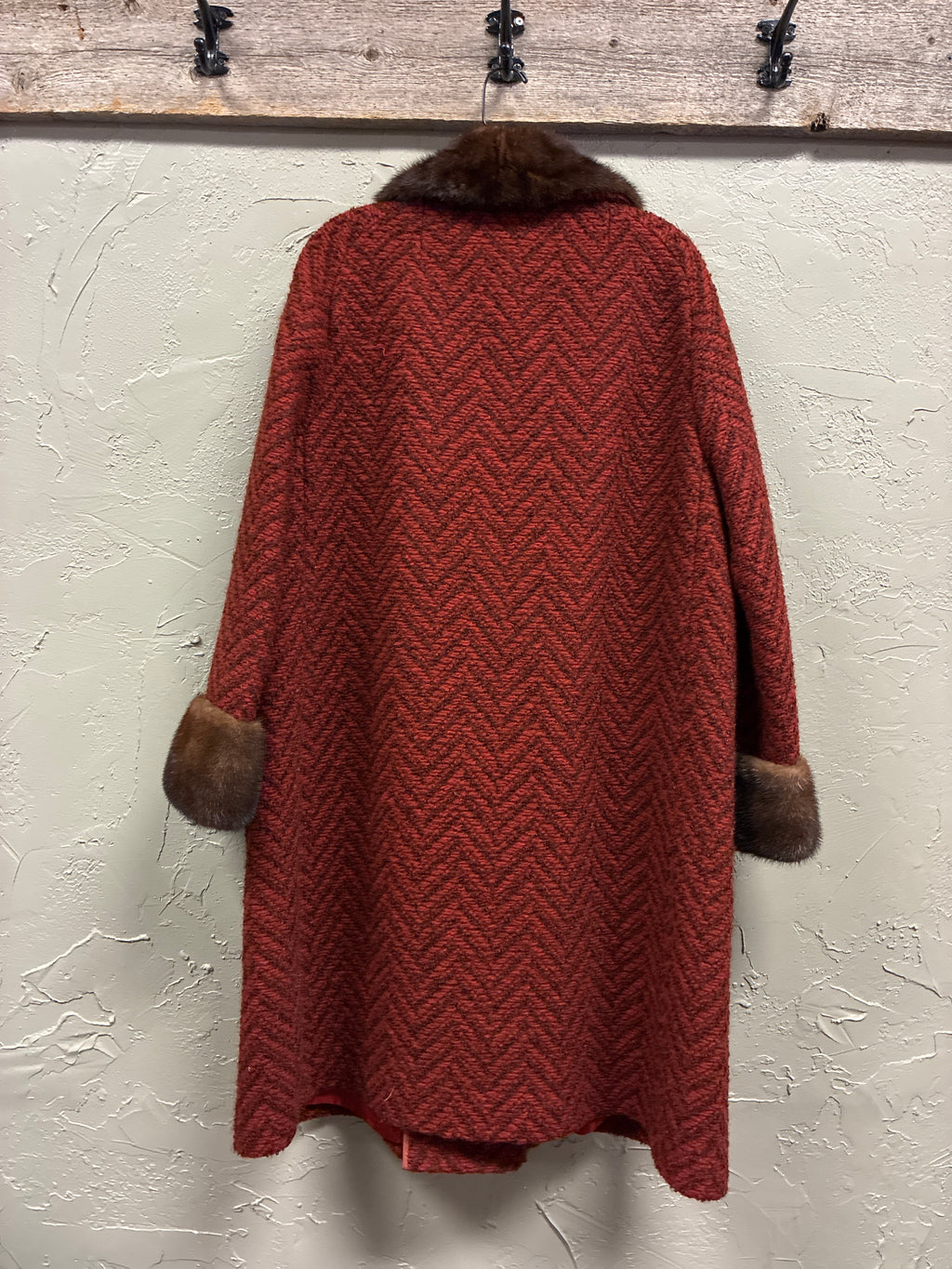 Vtg 60s Michel Daniel Tweed Coat