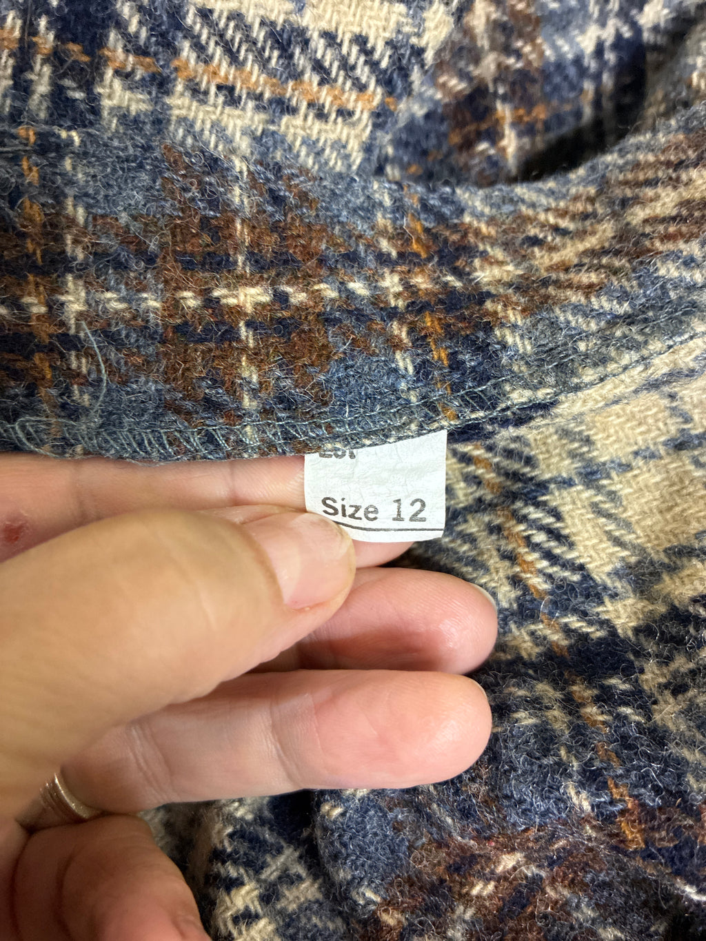Vtg Wool Flare Skirt