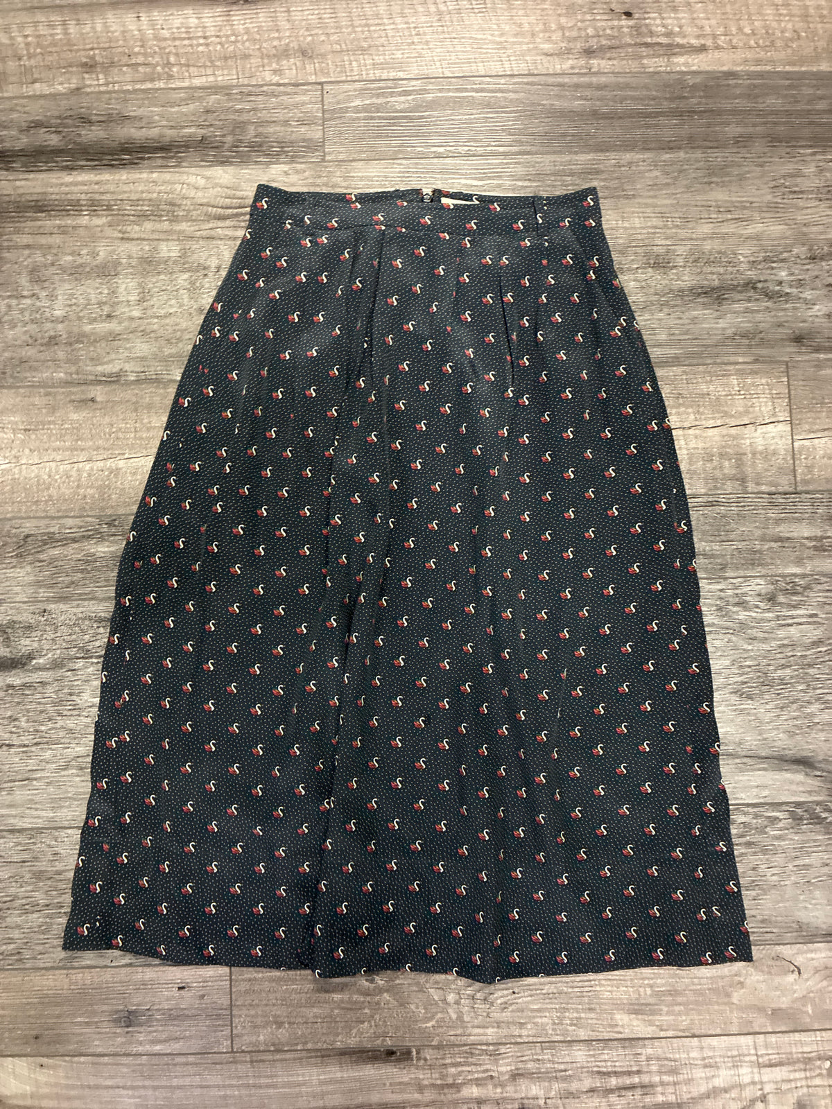 Fossil 100% Silk Swan Midi Skirt (org$148)