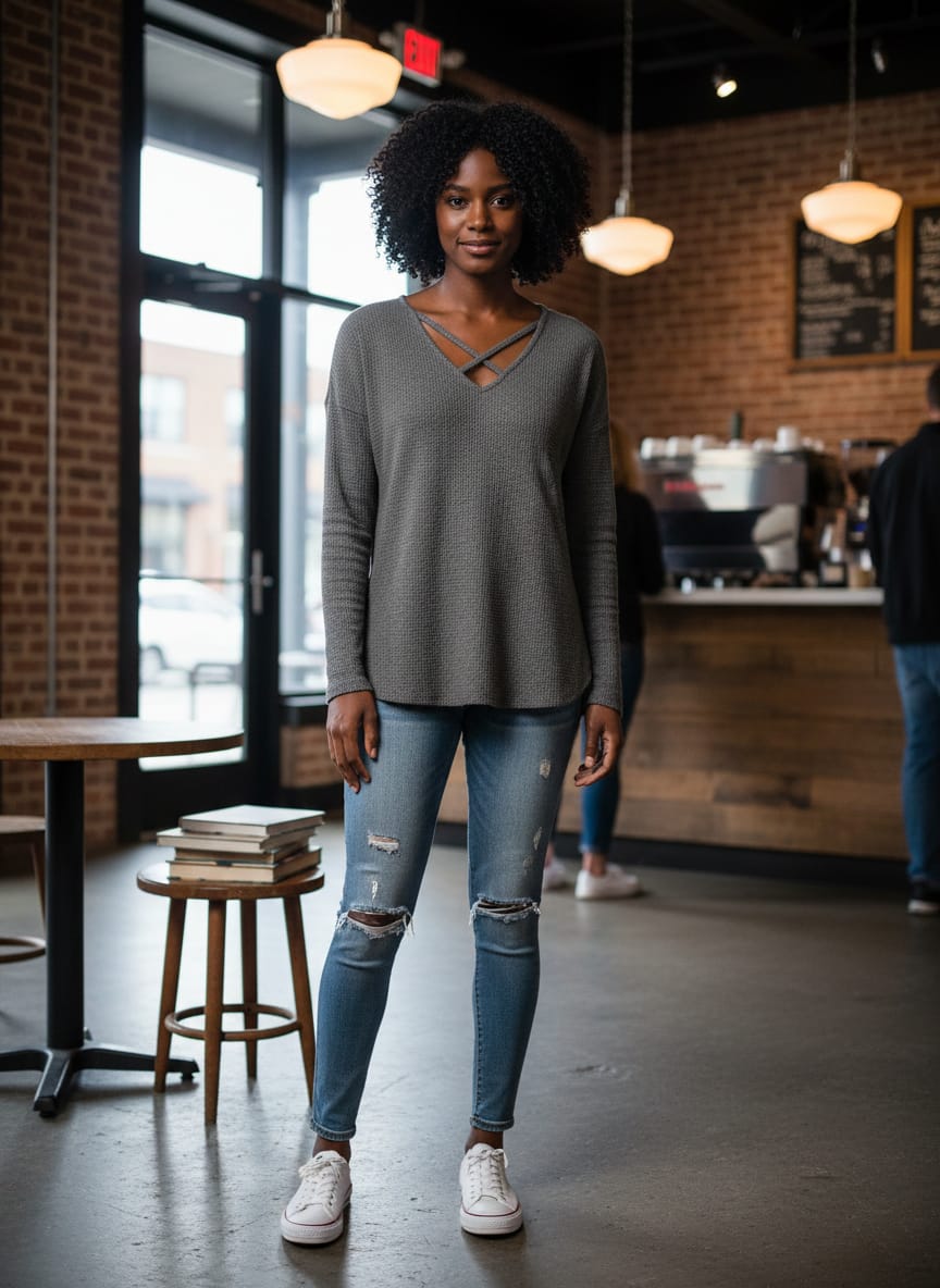 Cherish Relaxed Crisscross Top