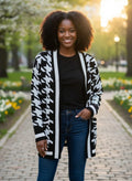 Blu Pepper Houndstooth Cardigan