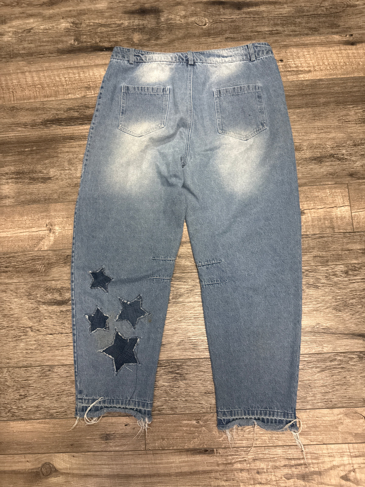 Stella Patchwork Barrel Jeans