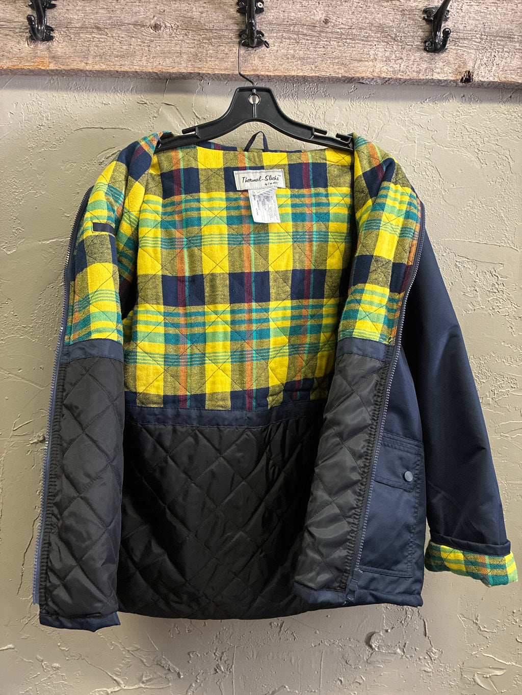 Vtg Thermal Slicks Hooded Raincoat