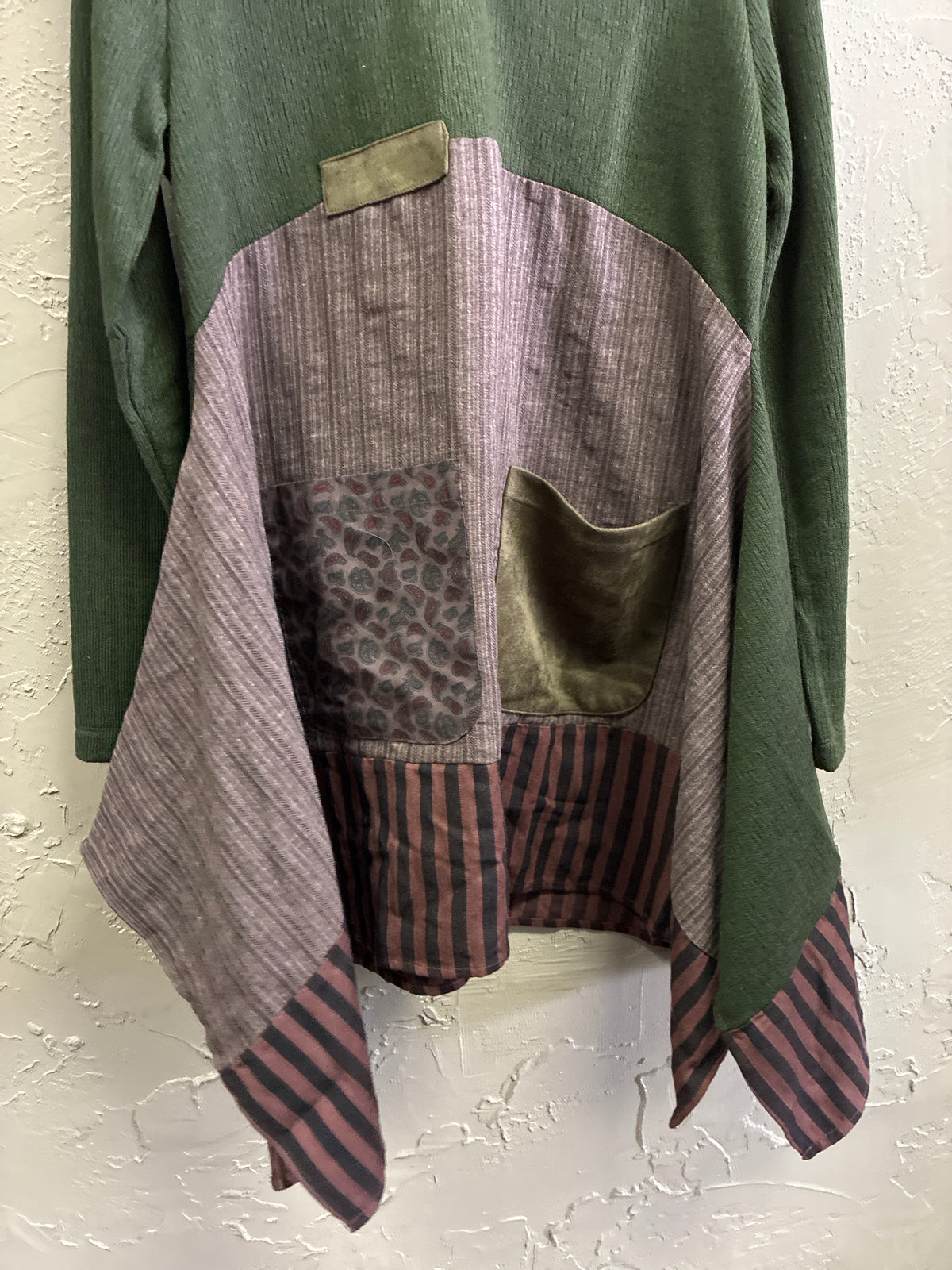 NWOT Indigo Thread Mixed-Media Tunic