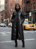 Classic MATRIX Faux-Leather Trench Coat