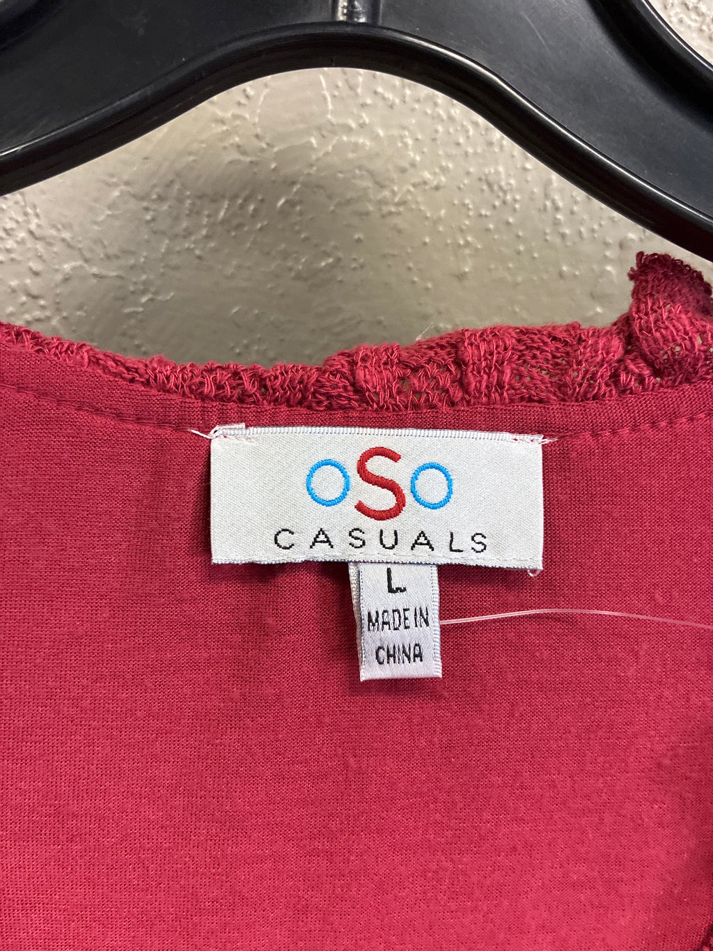 NWOT oSo Casuals Lace Bottom Tunic
