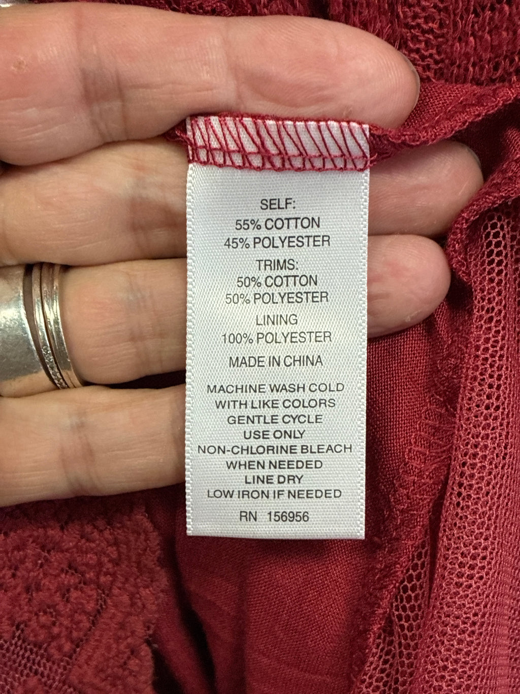 NWOT oSo Casuals Lace Bottom Tunic