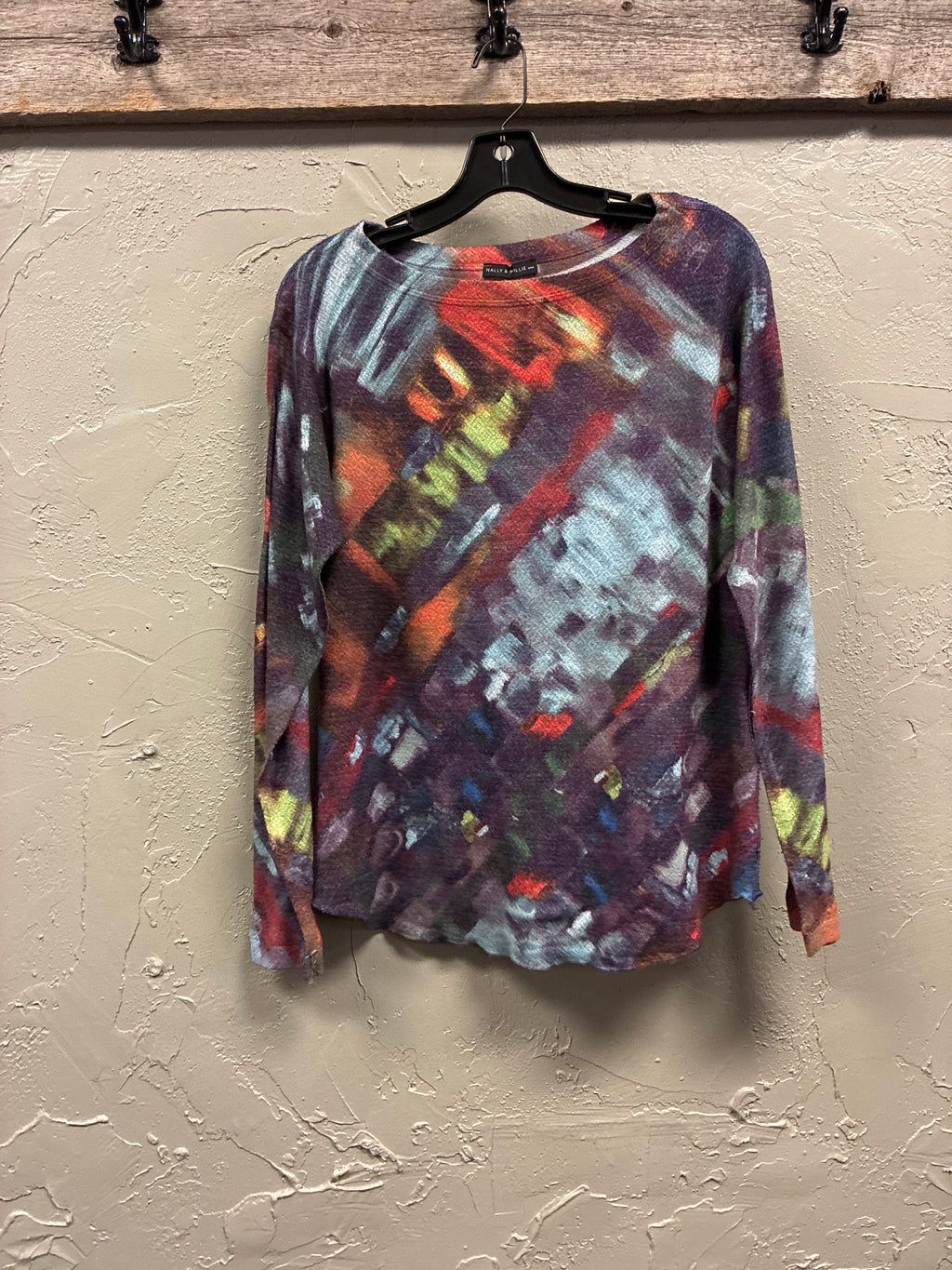 Nally & Millie Abstract Brushed Knit Top (org$90)