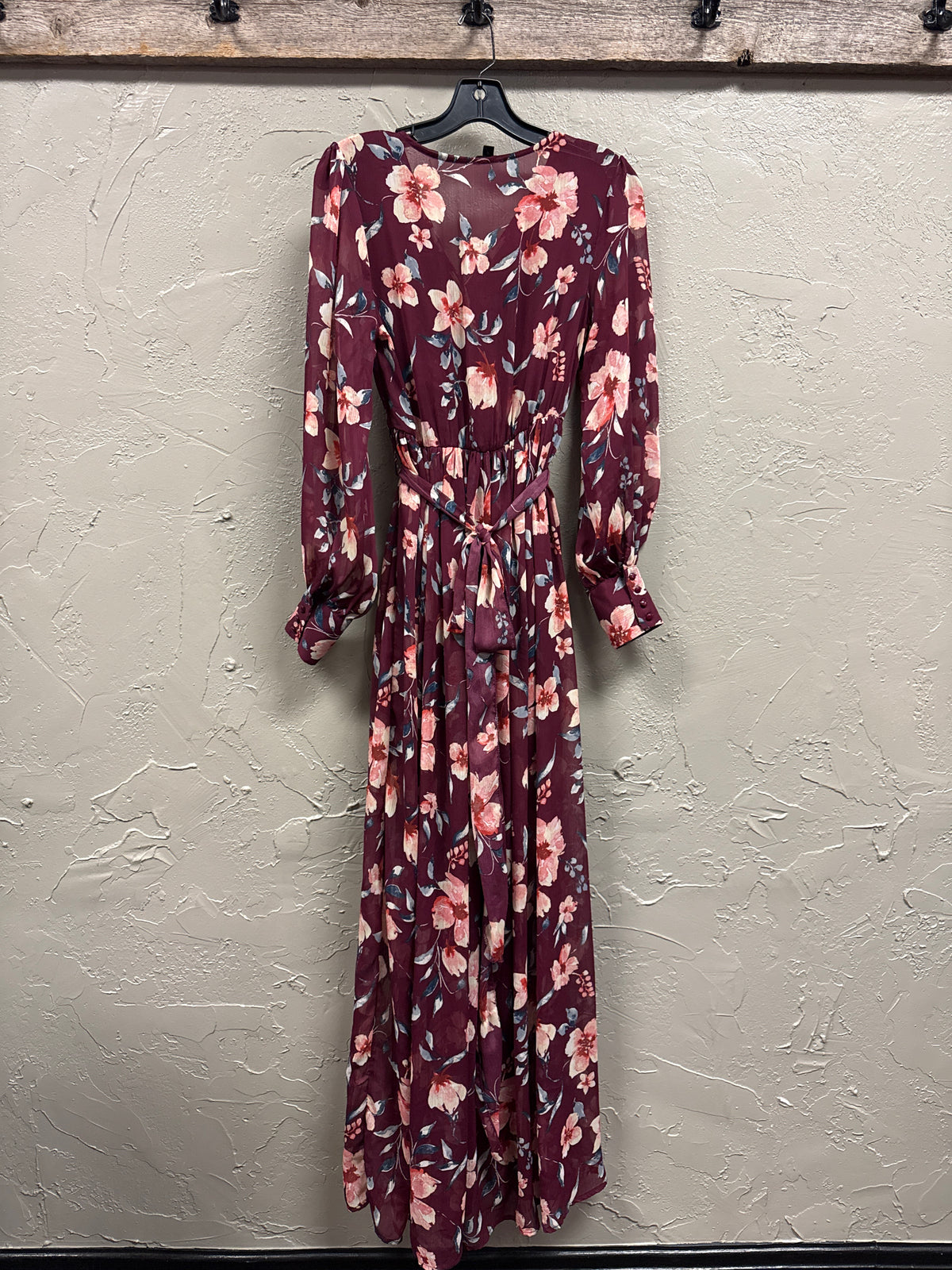 Miss Avenue Floral Chiffon Maxi Dress (org$75)