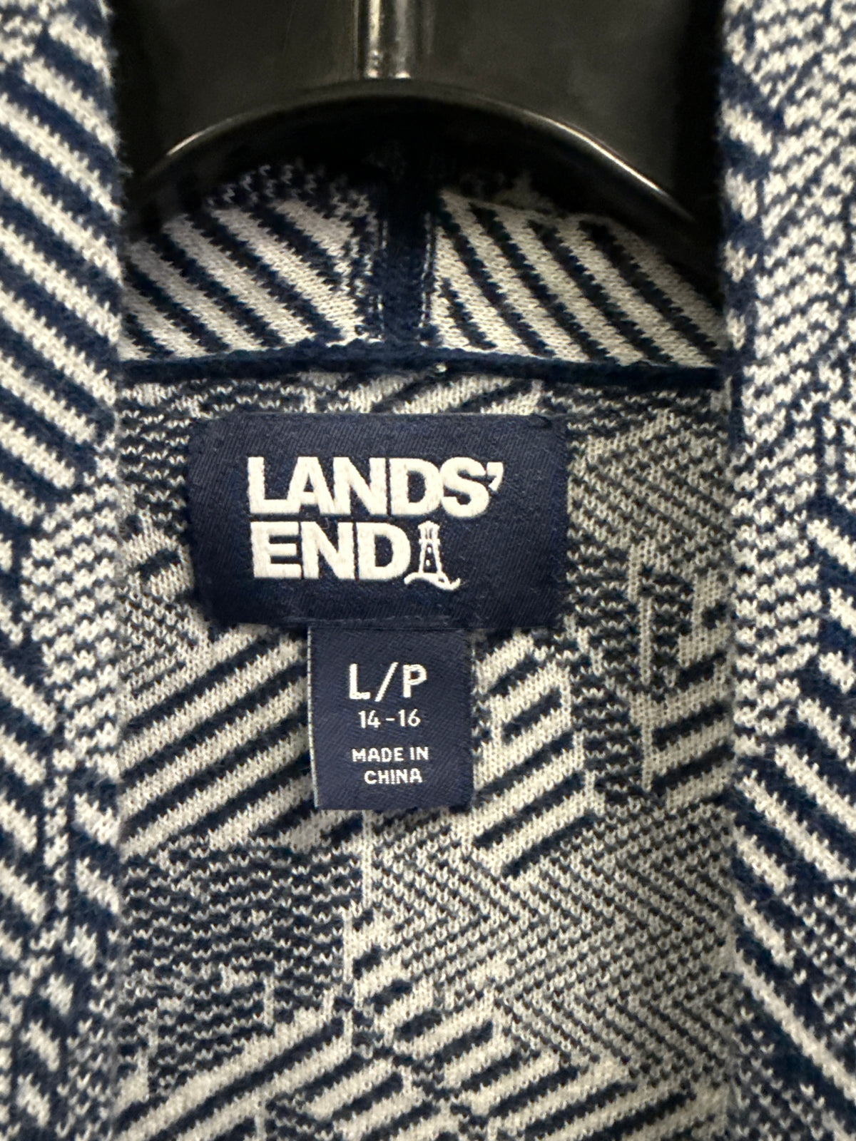 Lands End Jacquard Open-Front Cardi (org$80)