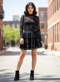 Tiered Ruffle Tulle Mini Skirt