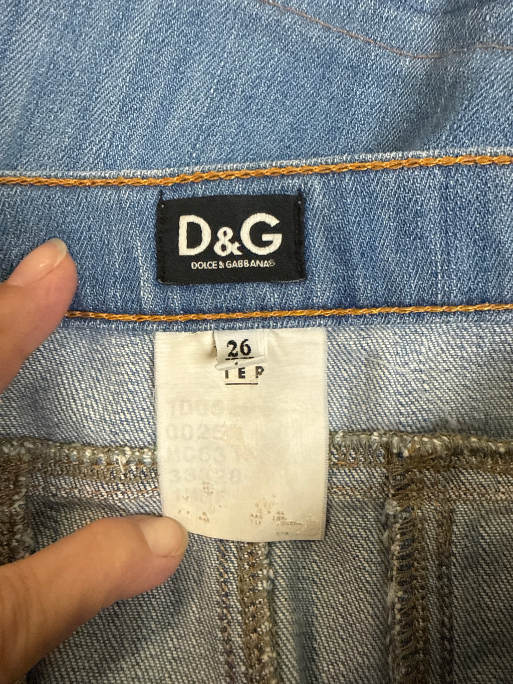 Vtg D&G Denim Mini Skirt (org$350)