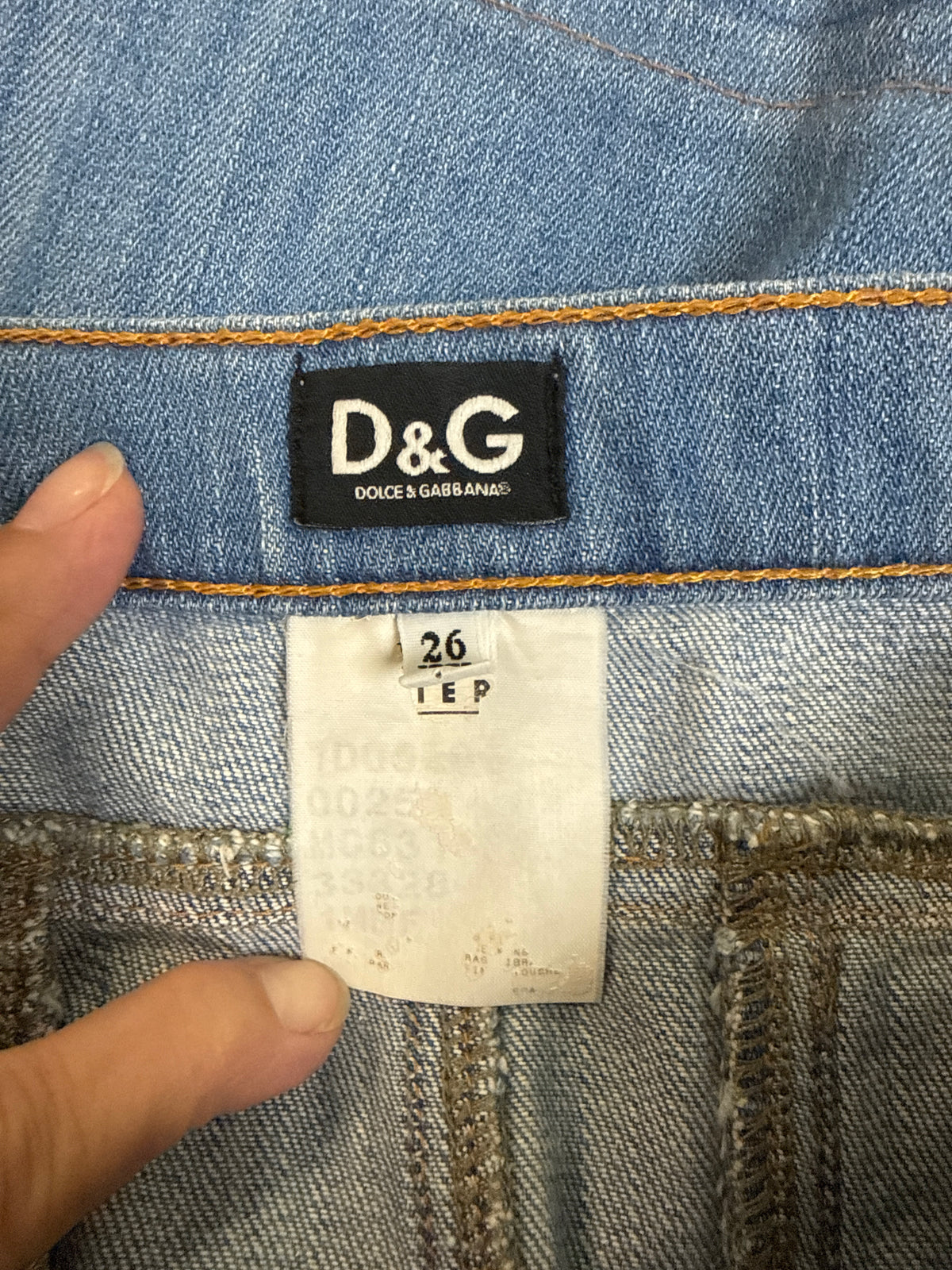 Vtg D&G Denim Mini Skirt (org$350)