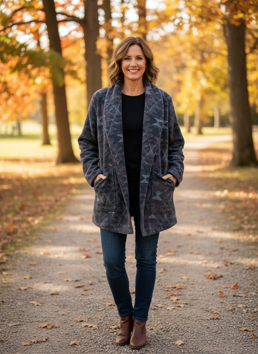 Columbia Open-Front Fleece Cardi