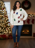 Christmas Lights Sequin Sweatshirt