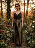 Vtg Taffeta Maxi Skirt