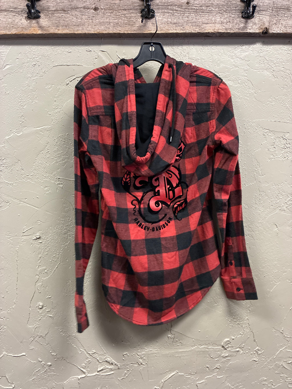 NWT Harley-Davisdson Hooded Flannel (org$75)