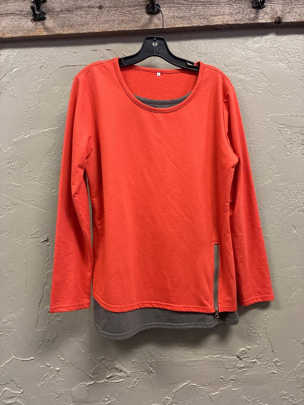 Two-Tone Faux Layered Pullover