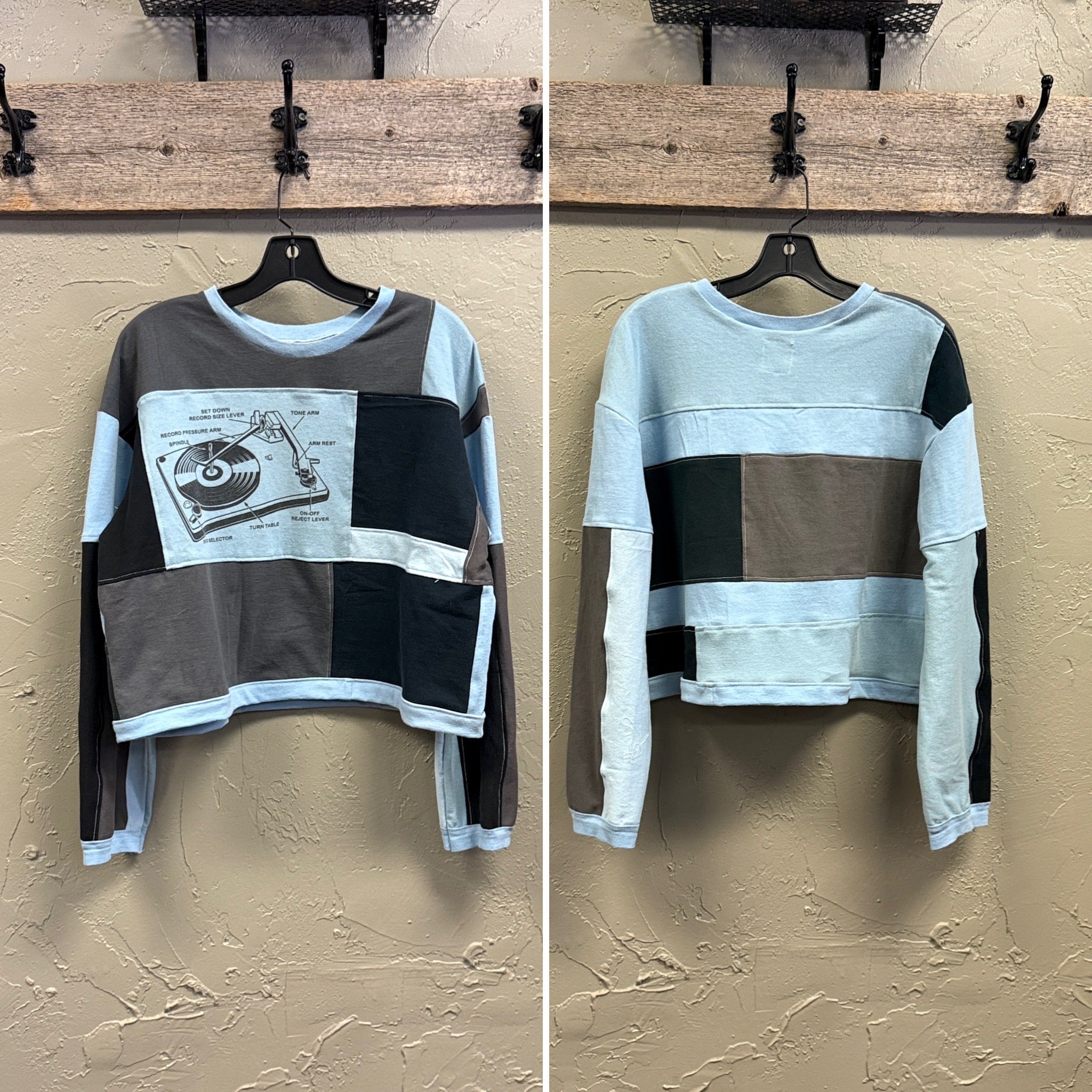 REBETTY PATCHWORK PULLOVER SHIRTS