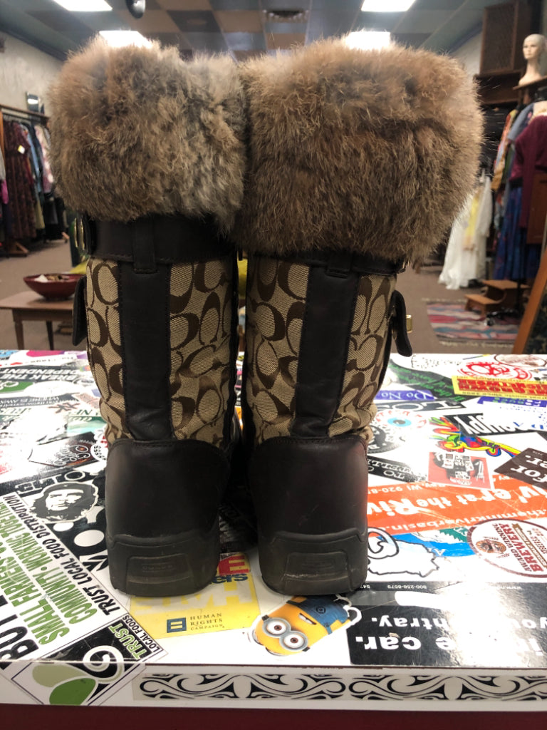 COACH FUR TRIMMED BOOTS (org$238) – Beatnik Bettys Resale Butik