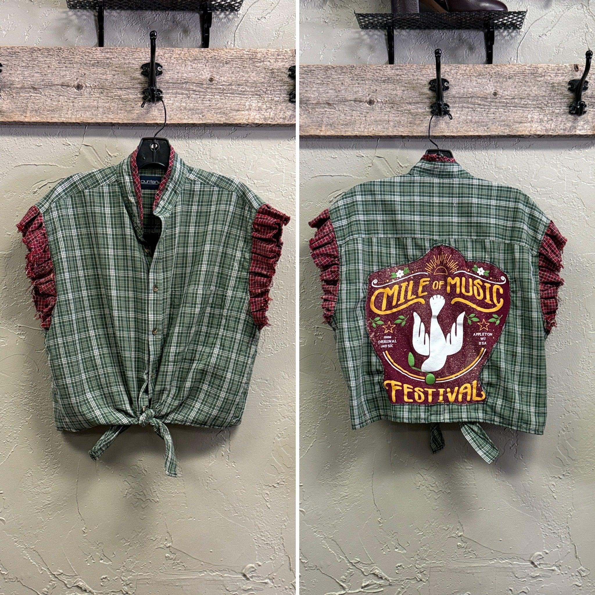 MoM TIE FRONT CROP SHIRTS