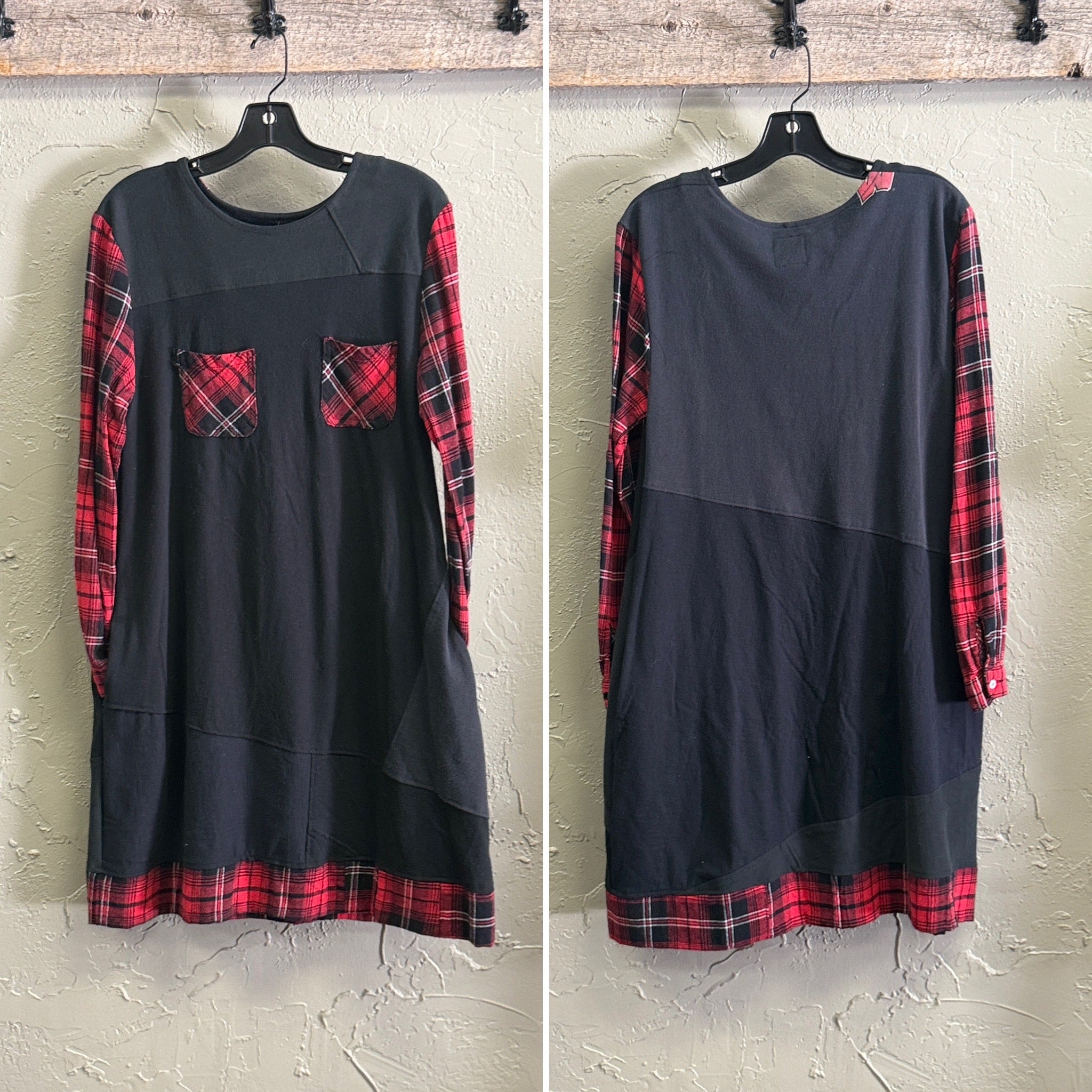 REBETTY FLANNEL SLEEVE DRESSES