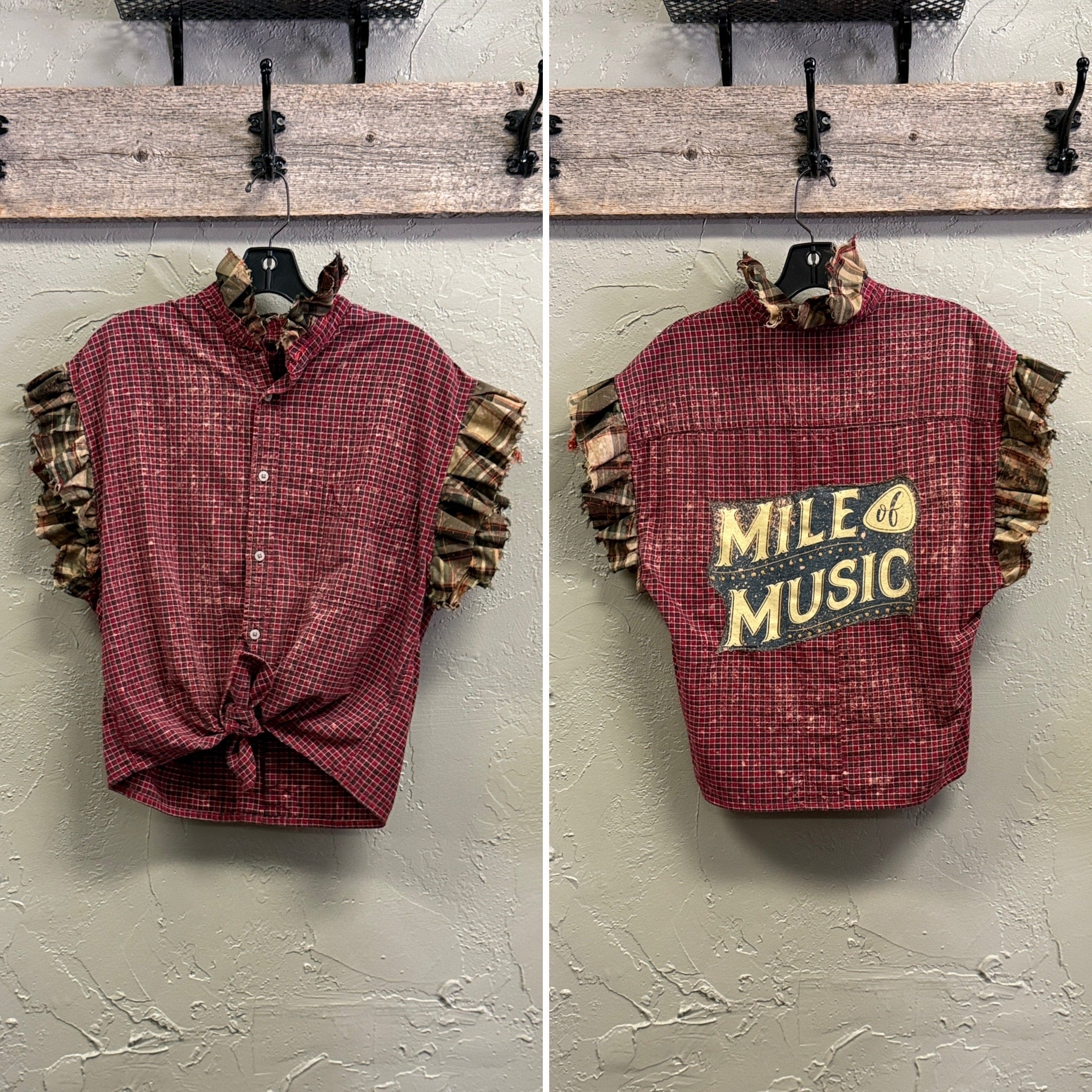 MoM TIE FRONT CROP SHIRTS