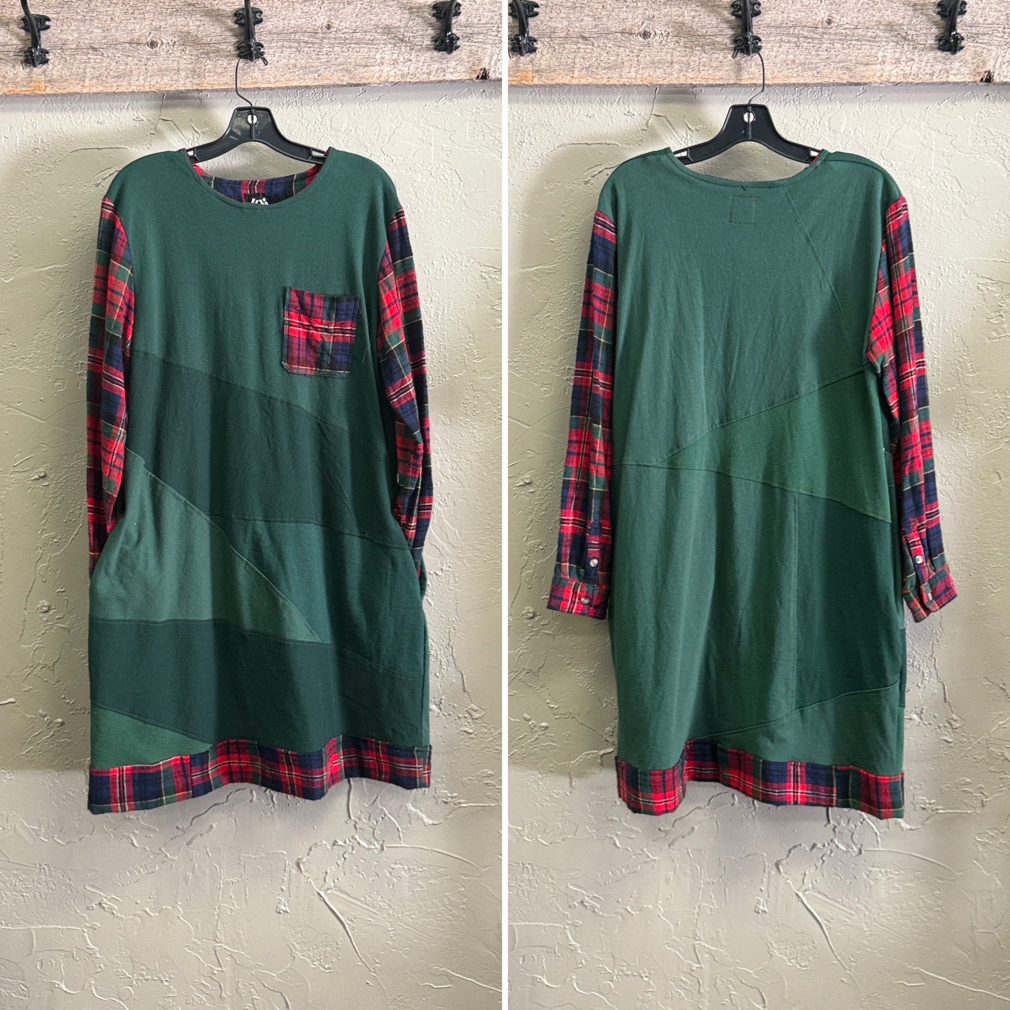REBETTY FLANNEL SLEEVE DRESSES