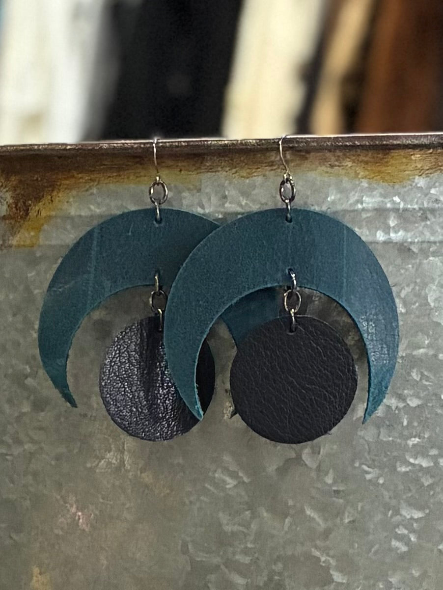 Reclaimed Leather Earrings