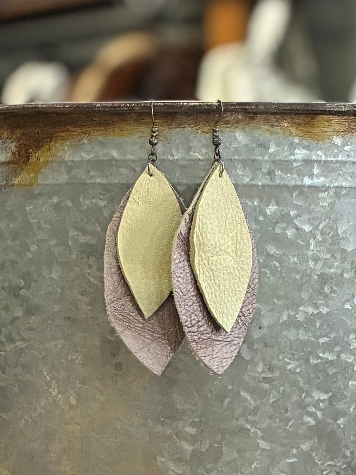 Reclaimed Leather Earrings