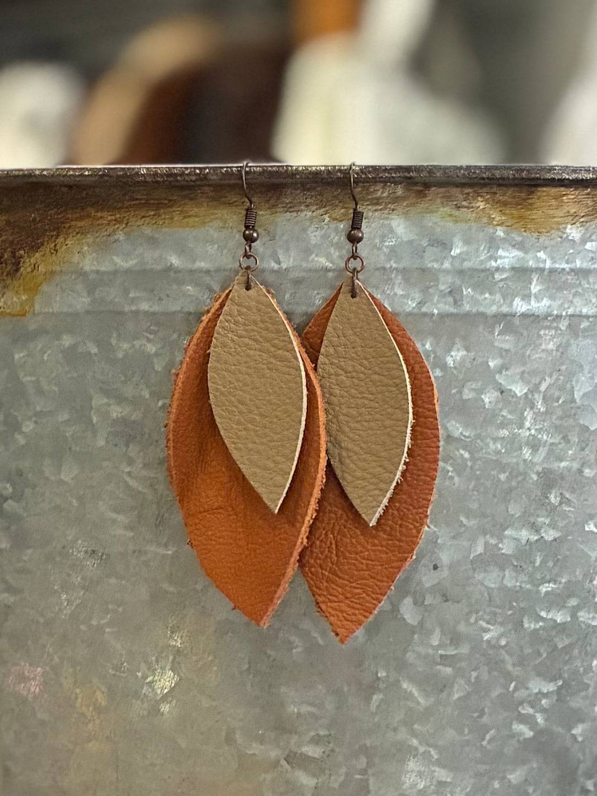 Reclaimed Leather Earrings